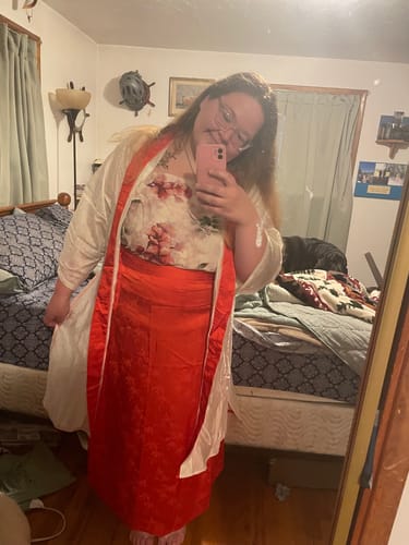 Customer photo review of Chi Ai 炽爱 Falling in Love Modernized Song Dynasty Plus Size Rose Ruqun Set