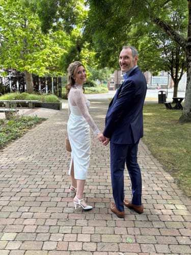 Customer photo review of Lace Sleeve Cup Detail Midi Dress - White