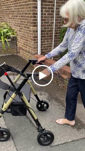 Customer video review of MobilityPlus+ Aluminium Strider Rollator with Seat
