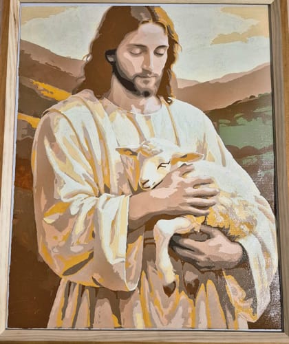 Customer photo review of "The Good Shepherd" Paint by Numbers Kit