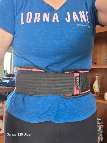 Customer photo review of Weight Lifting Belt - Peach