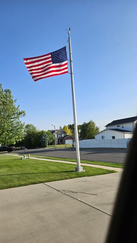 Customer photo review of Ultra Heavy Duty American Flag - 2-ply Polyester - Made In USA