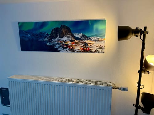 Customer photo review of Canvalight® Leuchtbild | Sonnenuntergang Norwegen | Querformat