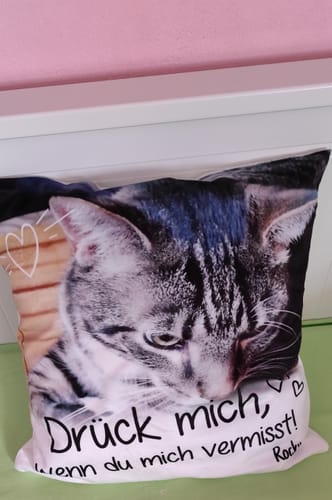 undefined review of Drück mich, wenn du mich vermisst - Individuelles Kissen image 1 out of 1