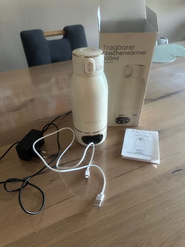 Customer photo review of Tragbarer Fläschchenwärmer + Milchpulverbox + Schnell-Ladegerät