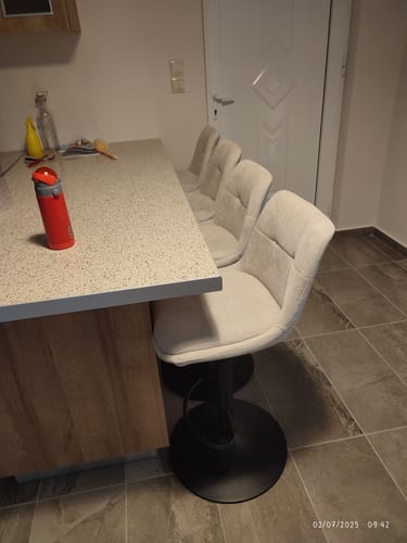 Customer photo review of Σκαμπό για Πάσο Κουζίνας Σετ 2 τεμ Κάθισμα Μπαρ Ρυθμιζόμενο Ύψος 63-84 εκ Διάφορα Χρώματα LJ-B195W02