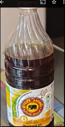 Customer photo review of Elephant Brand Hathi Marka Kacchi Ghani Mustard Oil