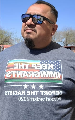 Customer photo review of Deport Racism 2020 Chingon OG Tee