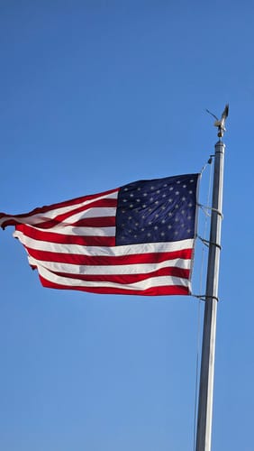 Customer photo review of Ultra Heavy Duty American Flag - 2-ply Polyester - Made In USA