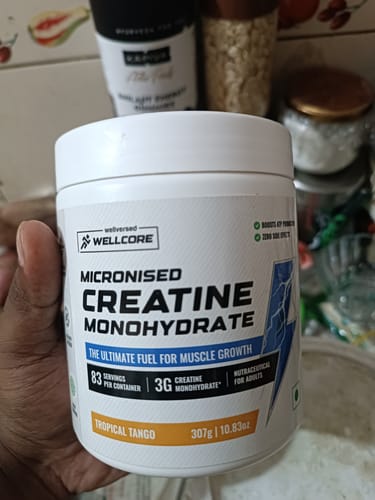 Customer photo review of Wellcore - Pure Micronised Creatine Monohydrate (307g, 83Servings) Tropical Tango