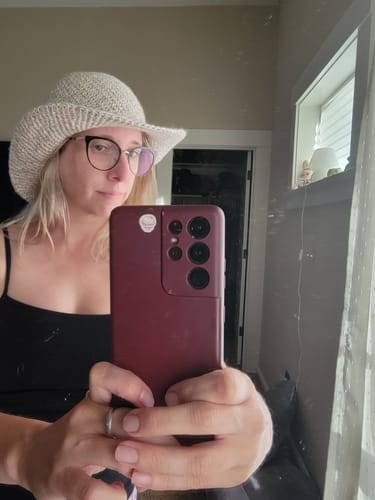 Customer photo review of CROCHET PATTERN: Sun Hat