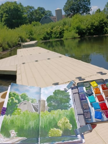 Customer photo review of TRUPTI'S PLEIN AIR WATERCOLOR PALETTE