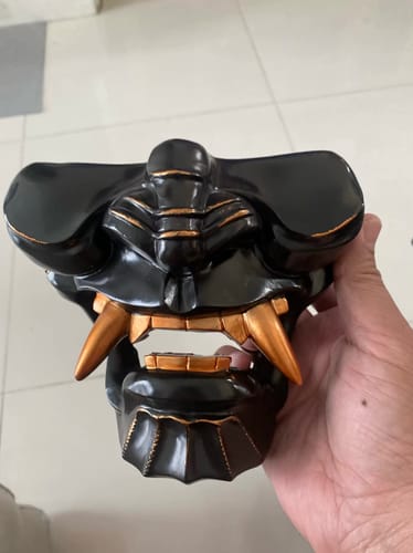Customer photo review of Oni Mask Sword Wall Display