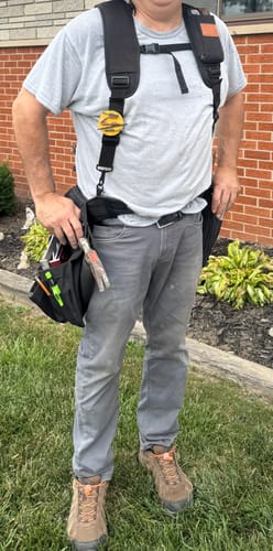 Customer photo review of Perkins Builder Brothers Tool Belt Hammer Holder, Black