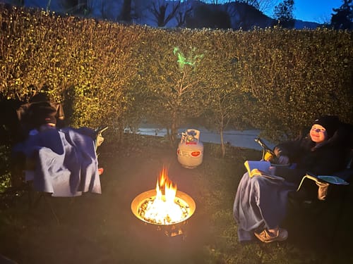 Customer photo review of Portable Outdoor Gas Fire Pit