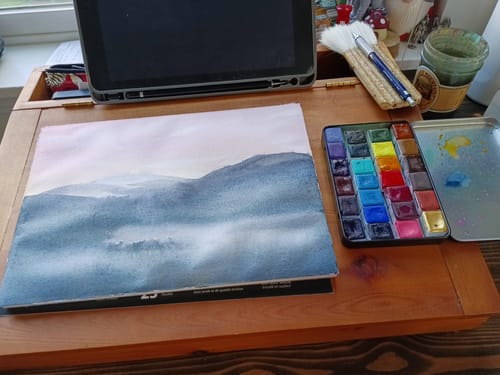 Customer photo review of HANDMADE WATERCOLOR PAPER BLOCKS - PRE ORDER