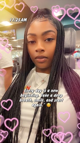 Customer photo review of 40inches knotless box braids