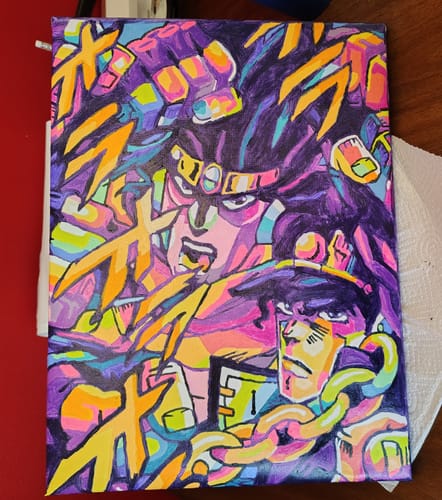 Customer photo review of JoJo's Bizarre Adventure: Star Platinum - Anime Paint By Numbers Kit