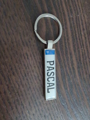 Customer photo review of Kennzeichen Schlüsselanhänger Mini Nummernschild Metall