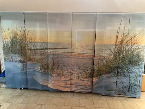 Customer photo review of Schiebegardine Motiv "Kueste Meer Sonnenuntergang"