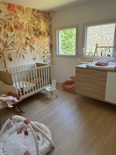 Customer photo review of Papier Peint Fleur Papillons et Fleurs
