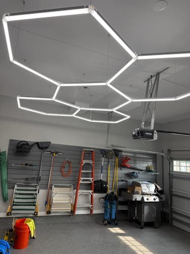Customer photo review of LED Hexagon Garage Lights