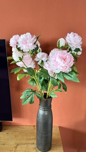 undefined review of Zijden Pioenrozen - Roze (6 stengels/ 18 bloemhoofdjes) image 1 out of 1