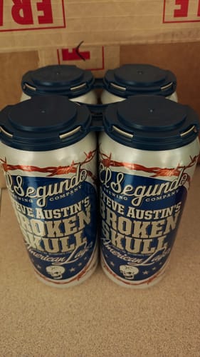 Customer photo review of El Segundo Brewing Steve Austin's Broken Skull American Lager (4PK Cans)