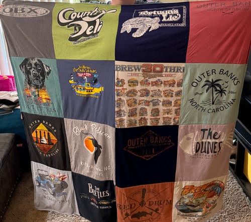 Customer photo review of Premium T Shirt Quilt