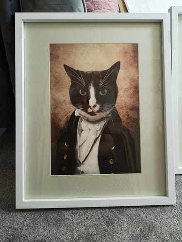 Customer photo review of The Baron - Custom Vintage Pet Portrait