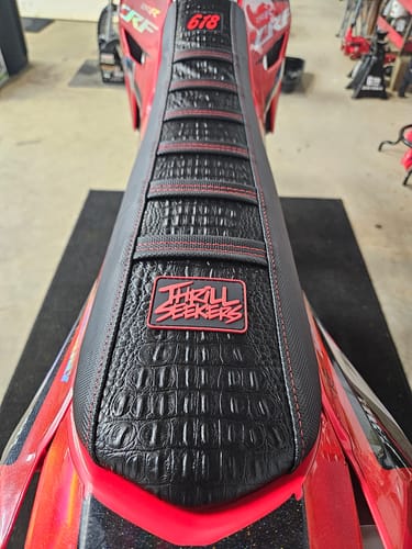 Customer photo review of Custom Seat Cover: 2024 Honda CRF250R