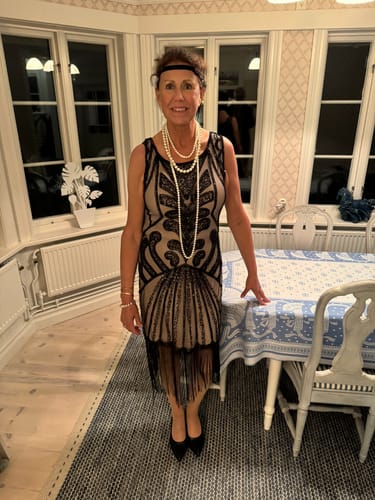 Elisabeth L. review of Allegra 1920s Flapper Dress - Beige image 1 out of 1