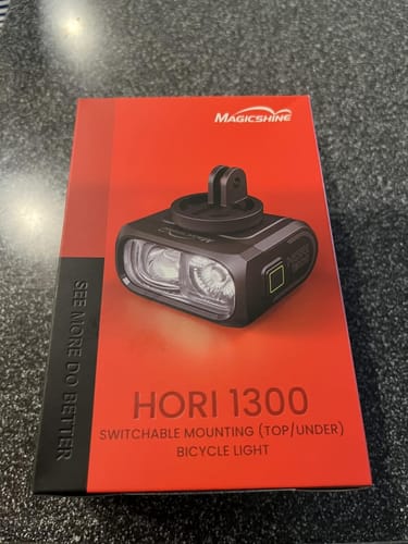 Customer photo review of HORI 1300 DUAL MOUNTED BIKE LIGHT