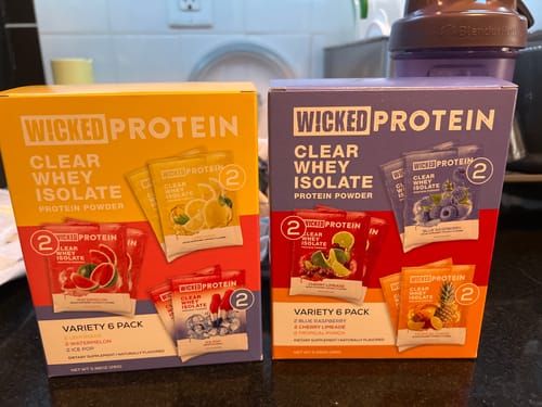 Customer photo review of WICKED Protein Powder Sampler Bundle Deal (IN STOCK)