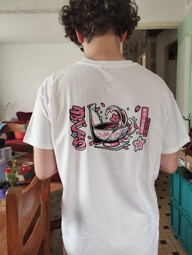 Customer photo review of SAKURA SAKE T-SHIRT