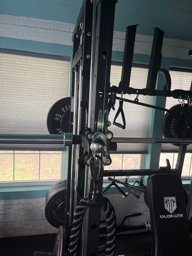 Customer photo review of Major Fitness Rack Attachment Aluminum Pulley Set