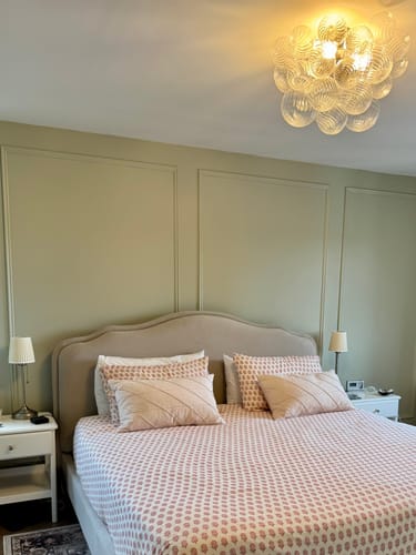 Customer photo review of Cluster Glass Bubble Semi Flush Chandelier Light Fitting