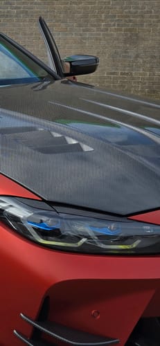 Customer photo review of BMW G80, G81 M3 & G82, G83 M4 Headlight Eyebrow Covers In Carbon Fibre