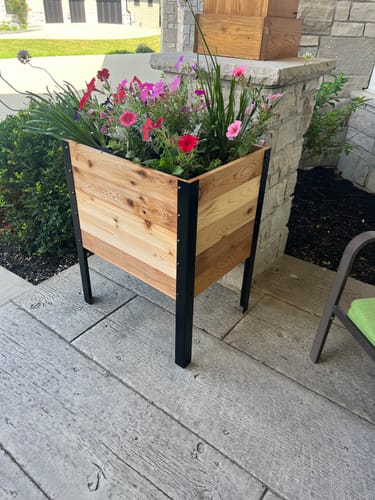 Customer photo review of 18″ x 24″ Raised Garden Bed - 30" TALL