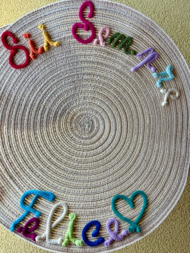 Anastasia B. review of Tovaglietta Americana Personalizzata con Nome image 1 out of 1