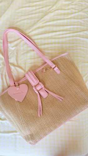 Customer photo review of Marina Raffia Straw Tote Bag