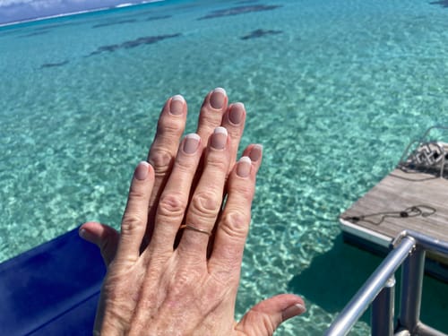 Customer photo review of PREORDER 26/6 DISPATCH Classic French Tip | Super Jellies DIY Hard Semi Cured Gel Nail Wraps