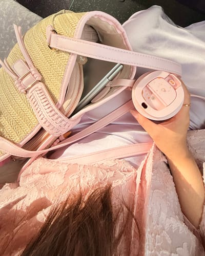 Customer photo review of Marina Raffia Straw Tote Bag