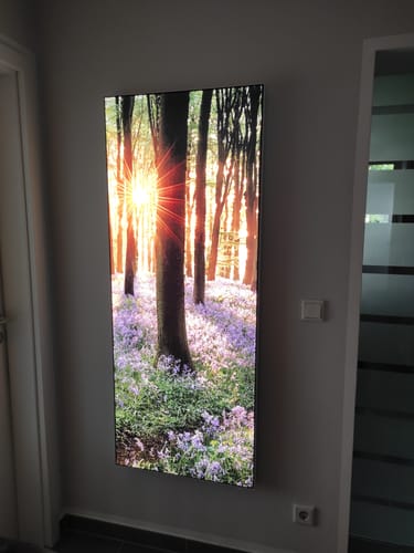 Customer photo review of Canvalight® Leuchtbild | Blühender Wald bei Sonnenaufgang | Schmal