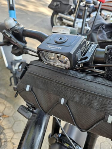 Customer photo review of HORI 1300 DUAL MOUNTED BIKE LIGHT