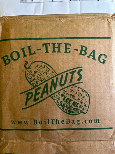 Customer photo review of Boil-The-Bag Boiled Peanuts (2 Bags)