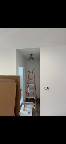 Customer photo review of Farmhouse Glass Lantern Semi Flush Mount