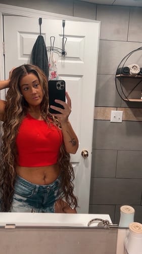 Customer photo review of Outre Melted Hairline Synthetic Lace Front Wig - Lorenza