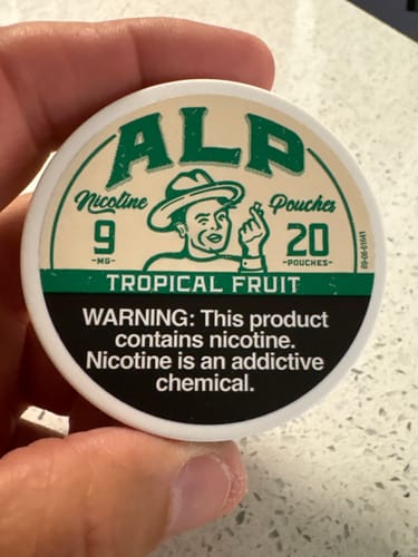 Customer photo review of Tropical Fruit Nicotine Pouches