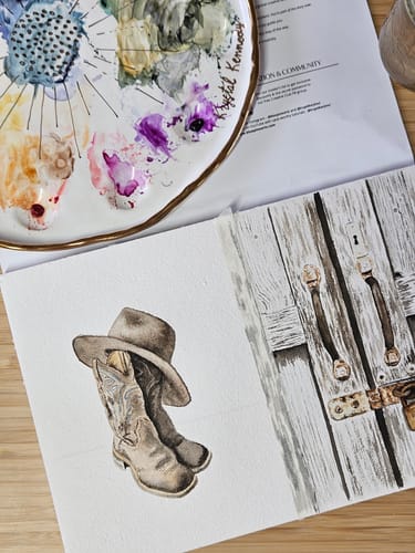 Customer photo review of HANDMADE WATERCOLOR PAPER BLOCKS - PRE ORDER